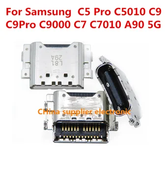 10pcs-200pcs USB порт за зареждане Жак гнездо зарядно устройство Конектор док за Samsung Galaxy C5 Pro C5010 C9 C9Pro C9000 C7 C7010 A90 5G