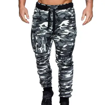 Fashion Mens Sweatpants Camouflage Print Elastic Waist Drawstring Spring Autumn Male Casual Pants Streetwear 2023