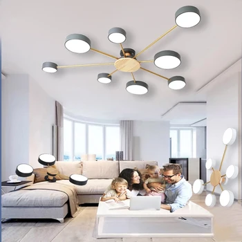 Модерни LED плафониери за хол Спалня Кухненски декор Полилеи Начало Вътрешна таванна лампа Лустрални осветителни тела 110v 220v