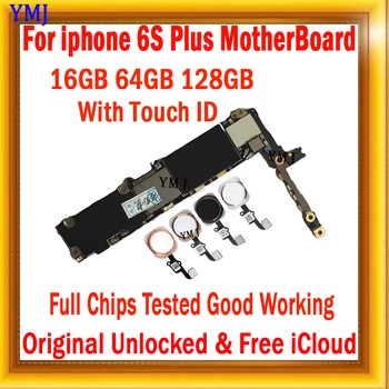 С IOS система за iPhone 6S Plus 5.5inch дънна платка без / с Touch ID за iphone 6SP 6S PLUSОригинална отключена логическа платка