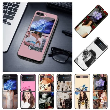 Anti-Drop ZFlip5 5G твърд калъф за телефон за Samsung Galaxy Z Flip 5 4 3 Lana Del Rey Shell Cover Fundas Coque Capa