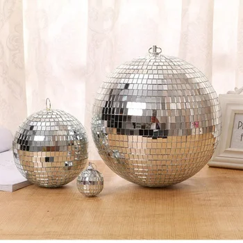 Disco Multi Size Mirror Ball Stage Светлоотразителни стъклени отразяващи въртящи се светлини за сцена на топката за бар, домашно парти, парти
