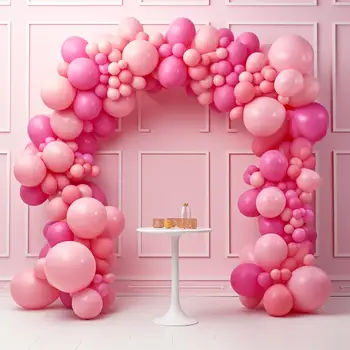 103pcs комплект 5 инча горещо розово 30pcs латекс балони за рожден ден латекс балон за рожден ден балони за рожден ден балони за рожден ден парти балони
