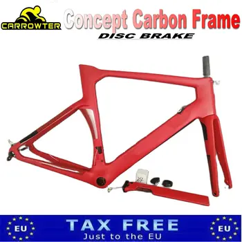 T1000 Red Concept Road Bike Frame Matte DISK DISC Carbon frameset 18 цвята BB386