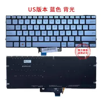 US клавиатура за ASUS ZenBook 14 UX431 UX431FL UX431FLC UX431FA UX431FN UX431DA U4500F X431 V431 K431 S431 X431FAC синя подсветка