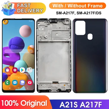 a21s дисплей екран за Samsung Galaxy A21S LCD дисплей цифров сензорен екран с рамка за Samsung A21S A217 A217F A217F / DS
