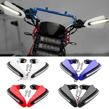 Мотокрос кормило протектор за защита на ръцете LED светлинна лента за мръсотия Bike мотоциклет модификация аксесоари против капка вятър протектор