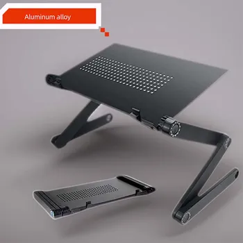 Регулируема сгъваема компютърна стойка за лаптоп за телевизионно легло PC лаптоп маса стойка многофункционална алуминиева сплав Lapdesk преносим