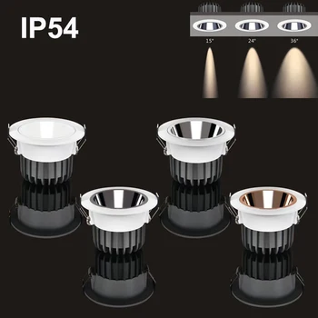 2023 НОВ Регулируем водоустойчив COB LED Downlight AC85-265V 20W 30W 36W LED вътрешна лампа вдлъбната LED спот светлина за баня