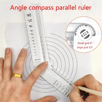 Многофункционален прозрачен сгъваем геометричен чертеж владетел транспортир молив компас студент канцеларски измервателен инструмент за рисуване