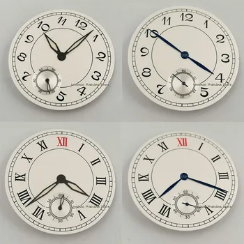38.9mm Goutent стерилен бял часовник циферблат с ръце Fit ETA 6498 или чайка ST3620 движение