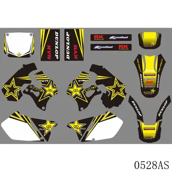 Пълна графика Стикери стикери Мотоциклет фон Име на потребителски номер за SUZUKI RM125 RM250 RM 125 RM 250 1996 1997 1998