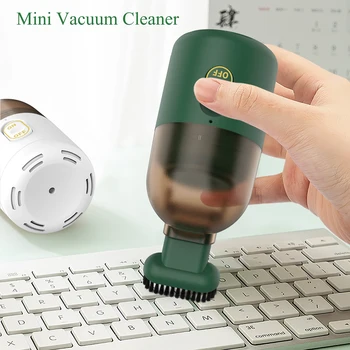 Mini безжичен прахосмукачка преносим отстраняване десктоп мощен чист USB зареждане бюро прах почистване за офис лаптоп клавиатура