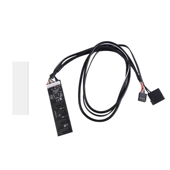 USB 2.0 9Pin заглавка 1 до 4 разширение главина сплитер USB 1 до 4 мъжки 20Cm 9-пинов вътрешен кабел дънни платки конвертор