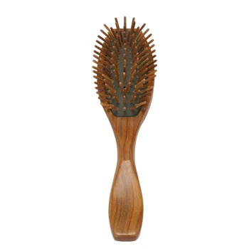 Сандалово дърво четка за коса дървени естествени ръчно изработени Detangling масаж коса гребен с подарък кутия