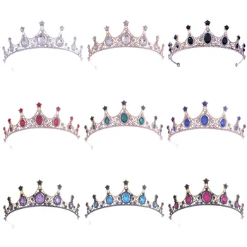 Сватбени аксесоари за коса Кристални кристални корони Булчинска принцеса Диадеми Бижута за глава