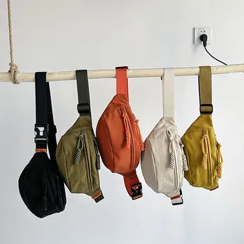Нова водоустойчива чанта за талия Жена Найлон Фани пакет Мода рамо Crossbody гърдите чанти Унисекс улица стил колан чанта талията пакети