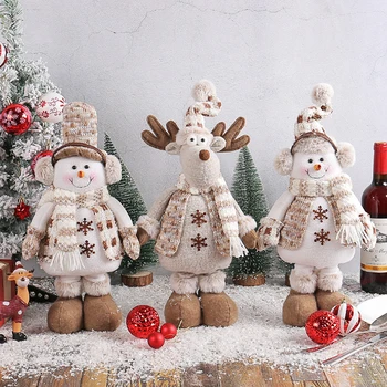 Голяма Коледа снежен човек лосове дълги крака кукла коледно дърво украшение 2023 Коледна украса за дома Navidad Нова година 2024 Детски подарък