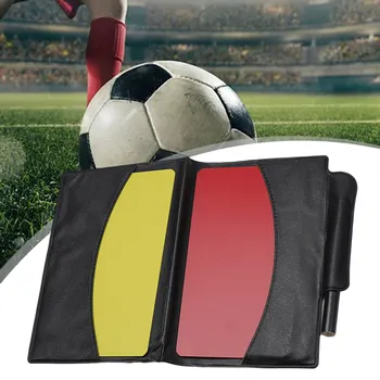 Висококачествен футболен съдия Червен жълт картон Комплект издръжлив и функционален за футболни служители Футболни аксесоари