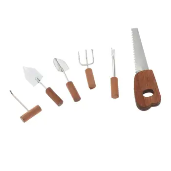 6Pcs миниатюрни градински инструменти, 1:12 симулационни градинарски инструменти, миниатюрни куклени къщи комплект градински инструменти миниатюрни градински инструменти,
