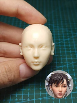 1/6 мащаб красота главата скулптура модел за 12 инча действие фигура кукли живопис упражнение небоядисани