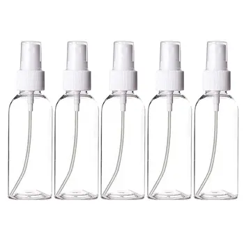 5pcs 10ml-100ml мини ясни пластмасови спрей бутилки пътуване парфюм пулверизатор бутилка за многократна употреба фина мъгла спрей течни контейнери