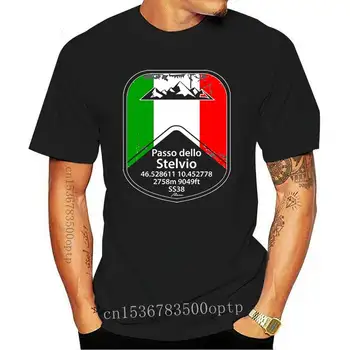 Нова мъжка тениска Stelvio Pass Passo Dello Stelvio стикер T риза Slim Fit T Shirt дамски тениски