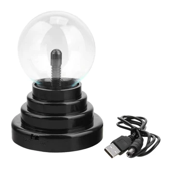 USB 3.5Inch Magic Plasma Ball Party USB Flash [Чувствителна на контакт] Плазмена нощна светлина USB или захранвана от батерии