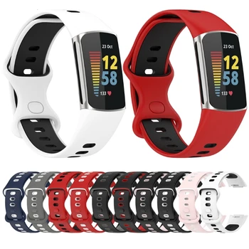 Sport силиконов часовник каишка лента за Fitbit такса 5 за Smart WristBand гривна