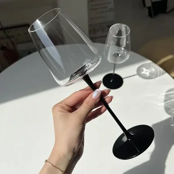 френски Пино Ноар кристал червено вино чаша домакинство черен висок стъкло средновековна реколта Бордо вино чаша