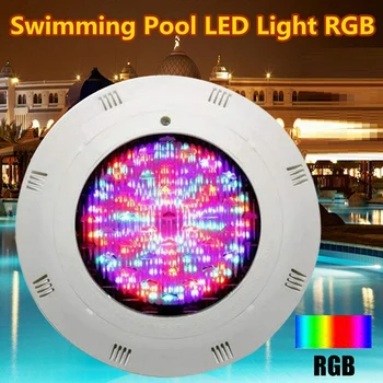 1 комплект 12V 18W LED светлина за басейн Подводна промяна на цвета LED светлини RGB IP68 с дистанционно (18W)