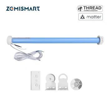 Zemismart Matter Over Thread Roller Shade Motor за 38mm Tube Smart Electric Shutter Engine Google Home SmartThings Siri Control