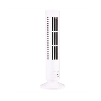 Нов USB кула вентилатор Bladeless фен кула електрически вентилатор мини вертикален климатик, без остриета стои вентилатор бял