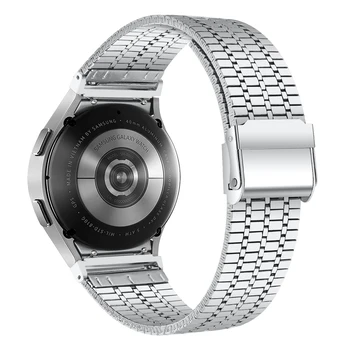 Без пропуски каишка за Galaxy Watch 4 5 Band 44mm 40mm 5pro 45mmГривна от неръждаема стомана за Samsung Galaxy Watch 4 Classic 42mm 46mm