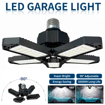  LED гаражни светлини E27 / E26 таван светлина регулируеми Led крушка вентилатор острие лампа съхранение склад работилница осветление деформация лампи