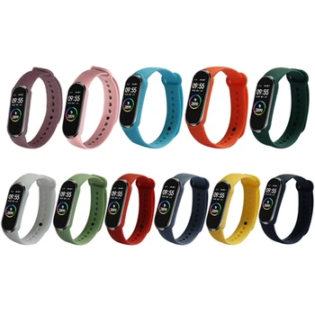 Силиконови ремъци за Mi Band 6 5 Издръжливи за Smart Watch Модни гривни Wristb