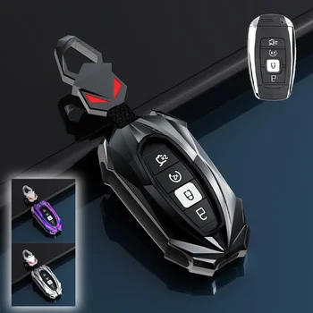 Силиконова кола от цинкова сплав Renote Smart Key Case Cover Holder чанта с ключодържател за Lincoln MKZ MKC Navigator Continental