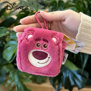 Disney оригинален ягодов мечок детски нулев портфейл модерен висококачествен плюшен слушалки чанта карикатура мини висулка чанта