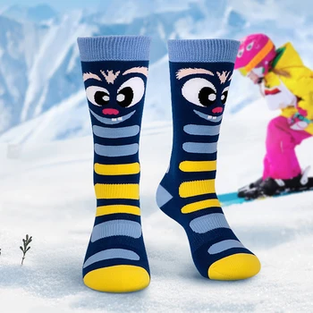 INS Зимни термични сноуборд ски чорапи Детски дълги колене Спорт Планински туризъм Момчета Момичета Футбол Компресия Чорапи Деца