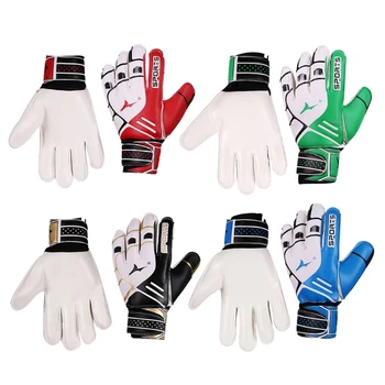 583F Футболни вратарски вратарски ръкавици за деца момчета Детски младежки футболни ръкавици със силни дръжки