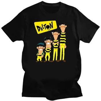 Dalton Brothers Lucky Luke Comics Essential Tshirt Men Summer Fashion T Shirt Casual Creativity Male Short-sleev Print Tee Shirt
