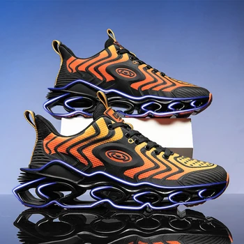 Нови мъжки смесени цветове ежедневни маратонки персонализирани обувки за мъже мода кухи еднолични външни обувки мъжки вулканизира обувки марка