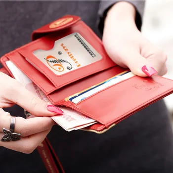Женски портфейл Мики дизайн мода закопчалка цип монета джоб Дамски PU кожена чанта за кредитни карти чанта жена