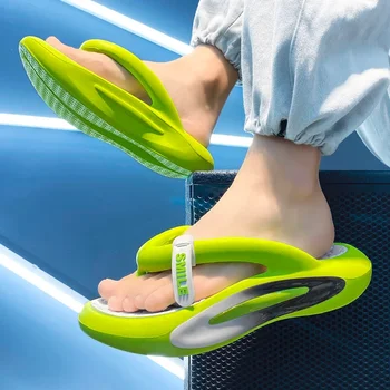 Мъжки ежедневни платформи Неплъзгащи се джапанки обувки 2023 Лятна нова мода Баня Домашни чехли Дамски EVA вътрешни пързалки Сандали