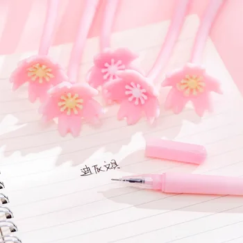 5 бр. Корейски творчески красива черешов цвят гел писалка малки пресни сладък цвете писалка студент изпит писане знак писалка