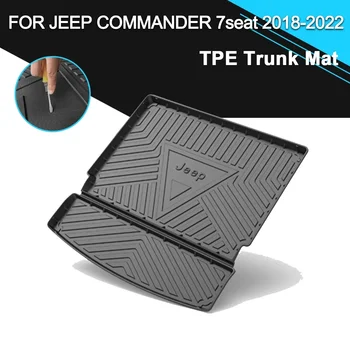 Автомобилна задна покривка на багажника Неплъзгаща се водоустойчива гумена TPE товарна облицовка Аксесоари за Jeep Commander 7 Seater 2018-2022