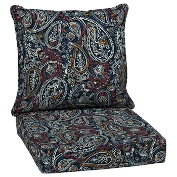 Arden Selections Outdoor Deep Seat Cushion Set, 24 x 24, водоотблъскващ, устойчив на избледняване, дълбока възглавница на дъното и гърба на седалката