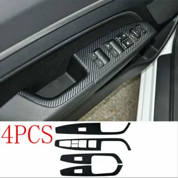 Window Switch панел капак подстригване въглеродни влакна кожа за Hyundai Elantra 2017-20 кола врата дръжка против надраскване кръпка Noctilucence