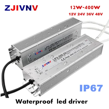 IP67 LED драйвер 12W 25W 35W 60W 120W 150W 200W Водоустойчиво захранване 12V 24V 36V 48V постоянен трансфер на напрежение AC / DC 1A 2A 5A