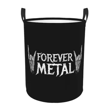 Forever Metal Череп кошница за пране Сгъваема смърт рок подарък дрехи пречат за детска стая детски играчки чанта за съхранение